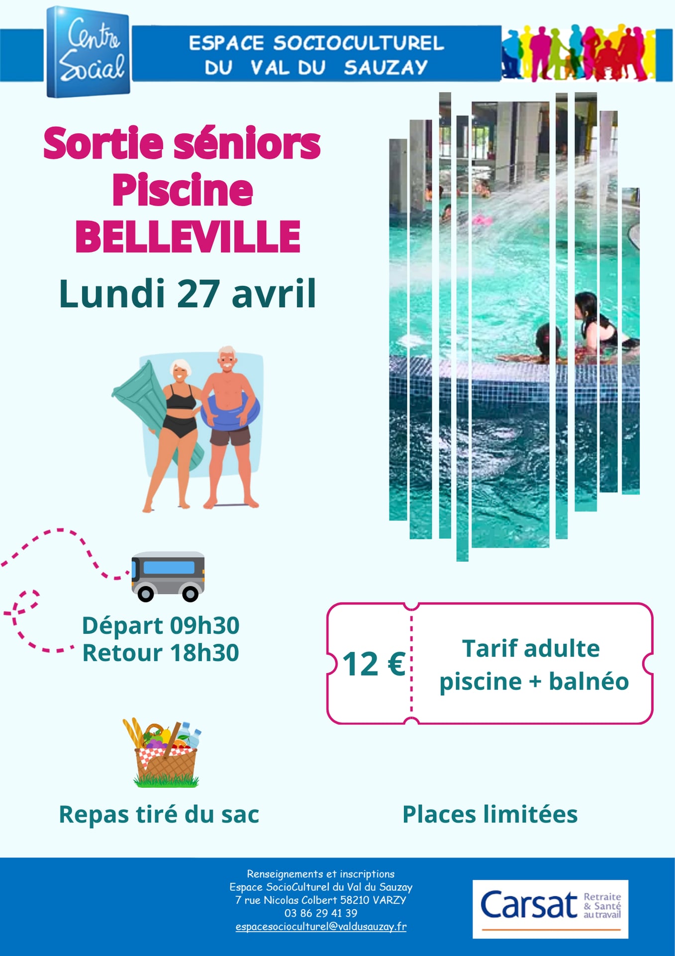 Sortie séniors - Piscine Belleville