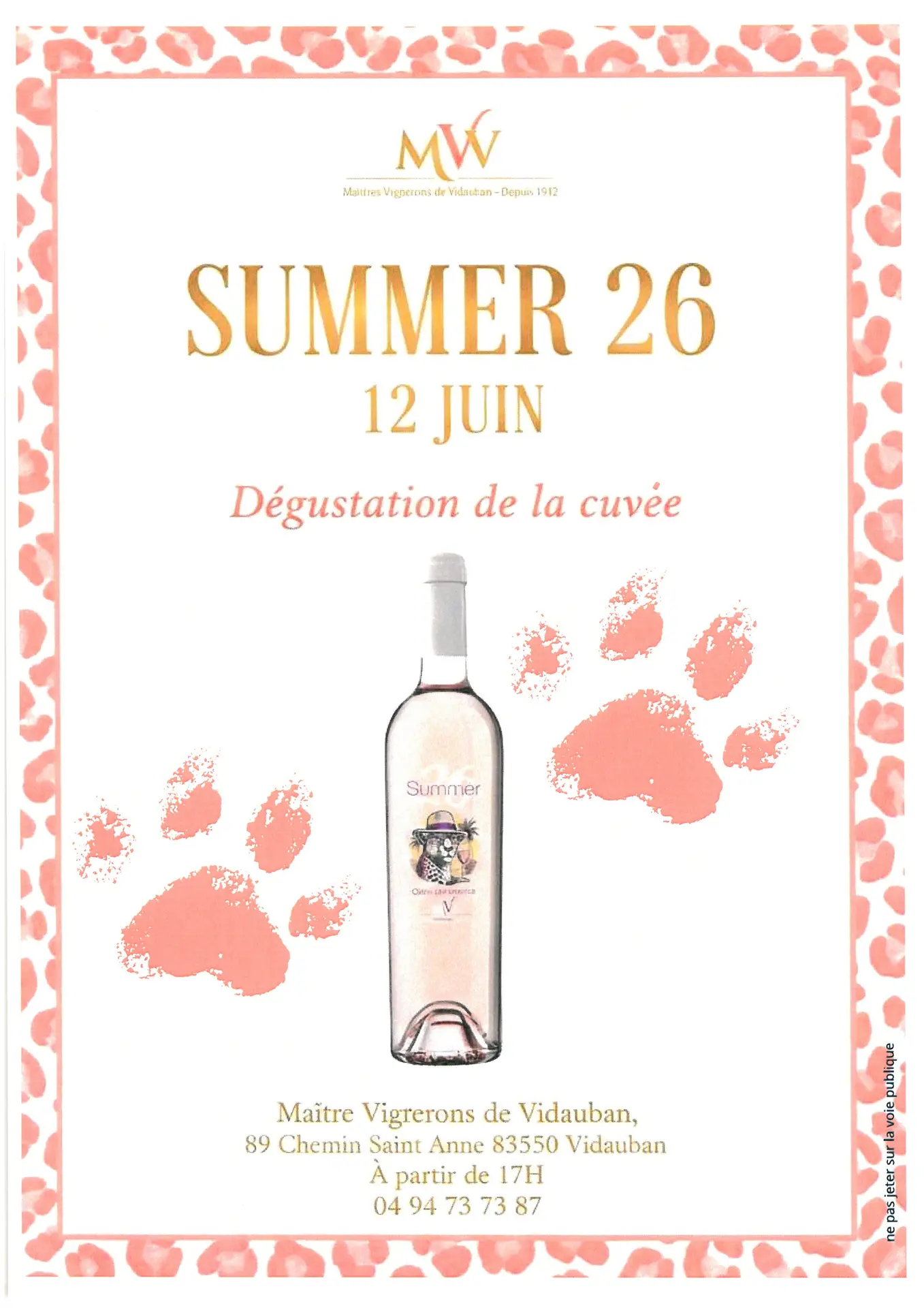 Summer 26- Maîtres Vignerons de Vidauban