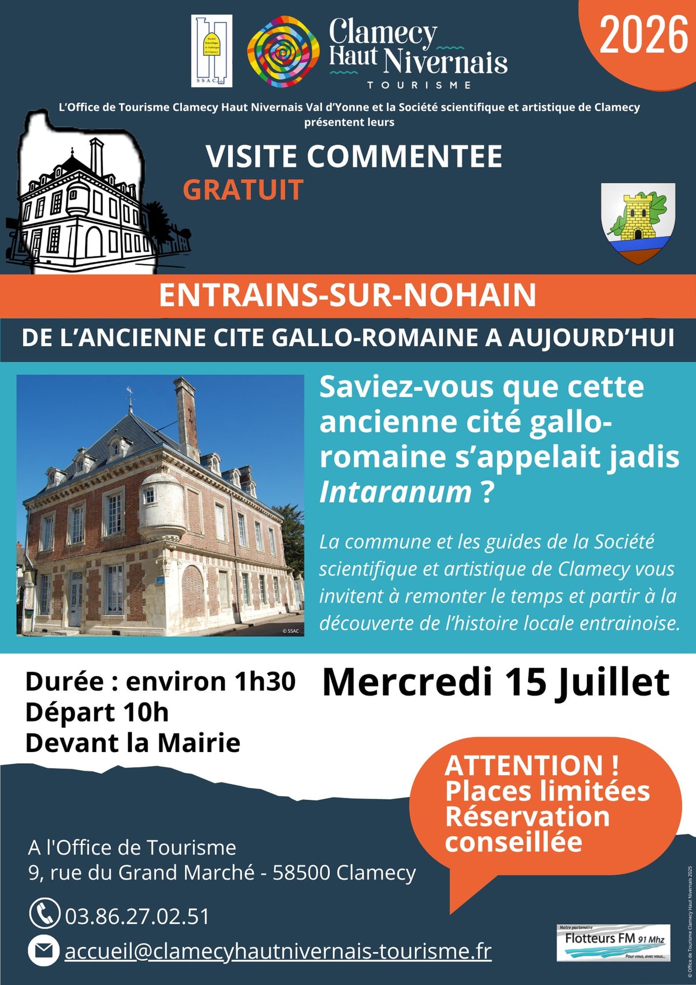 Visite commentée - Entrains-sur-Nohain, de l'ancienne cité gallo-romaine à aujourd'hui