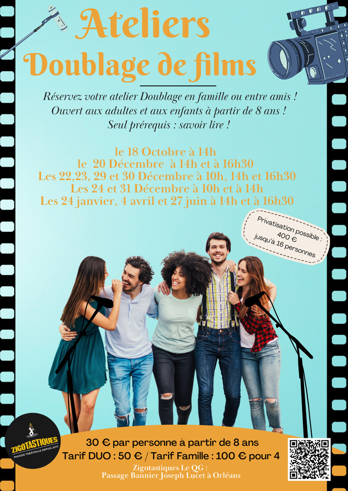 Ateliers de Doublage de films à Orléans