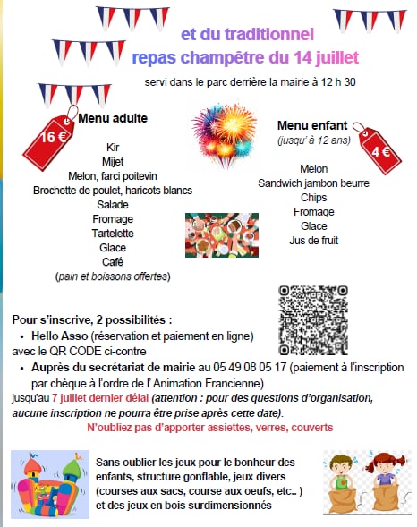 Soirée du 14 juillet à François