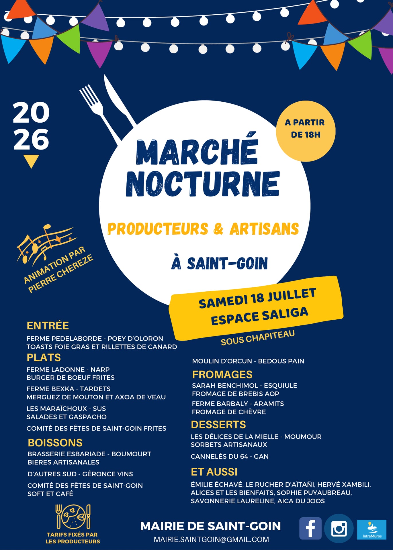 Marché  nocturne - Saint Goin