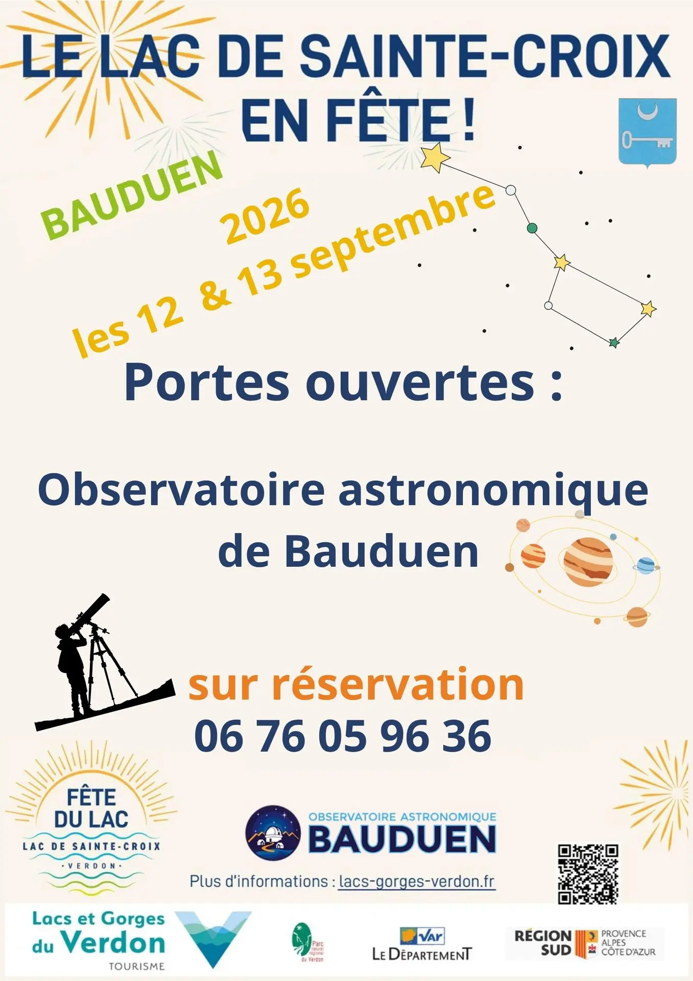 Fête du lac de Sainte Croix - Portes ouvertes de l'Observatoire astronomique de Bauduen