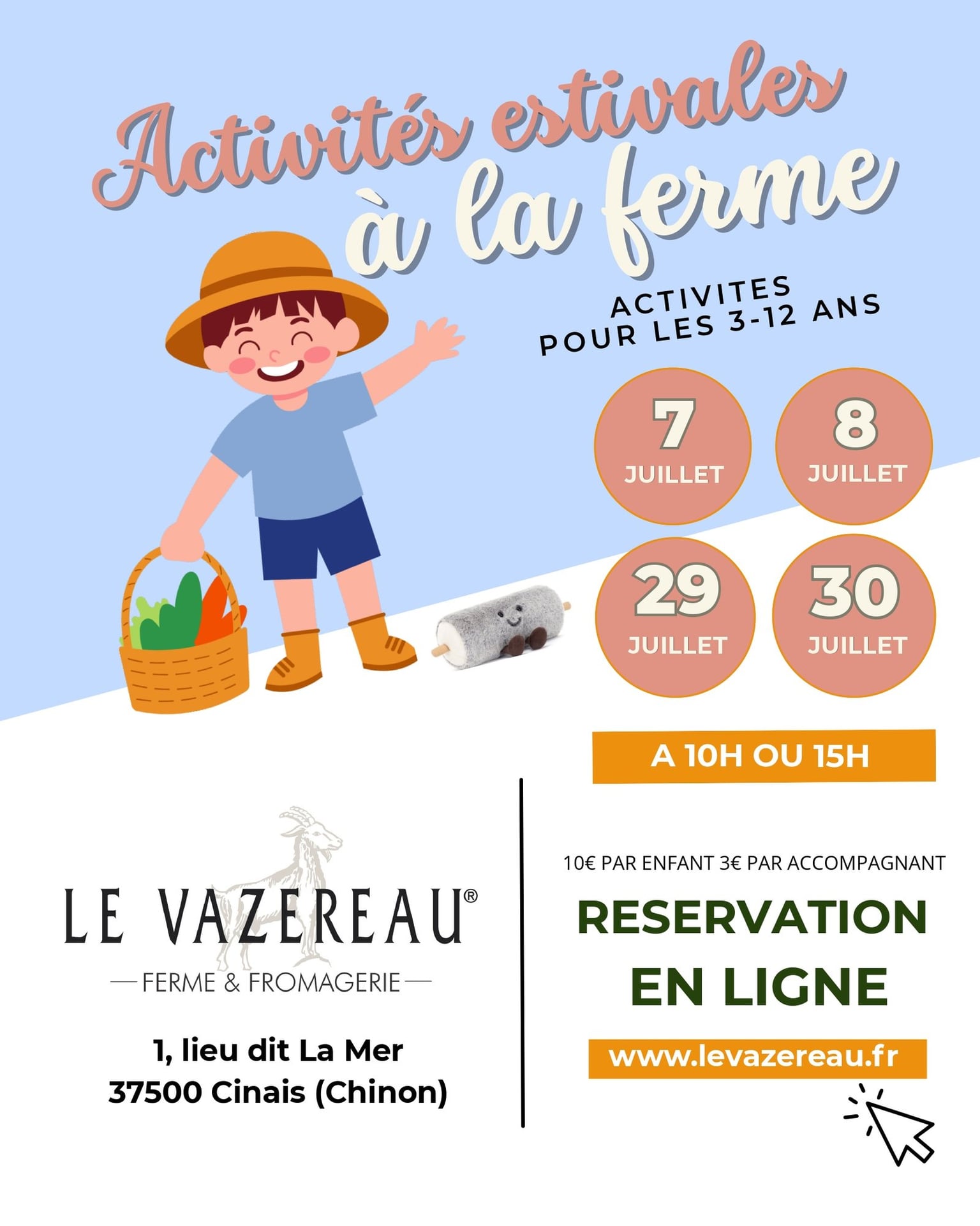 Activités estivales à la ferme