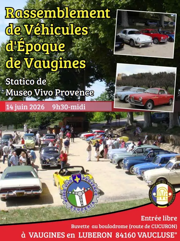Rassemblement de véhicules d'époque de Vaugines