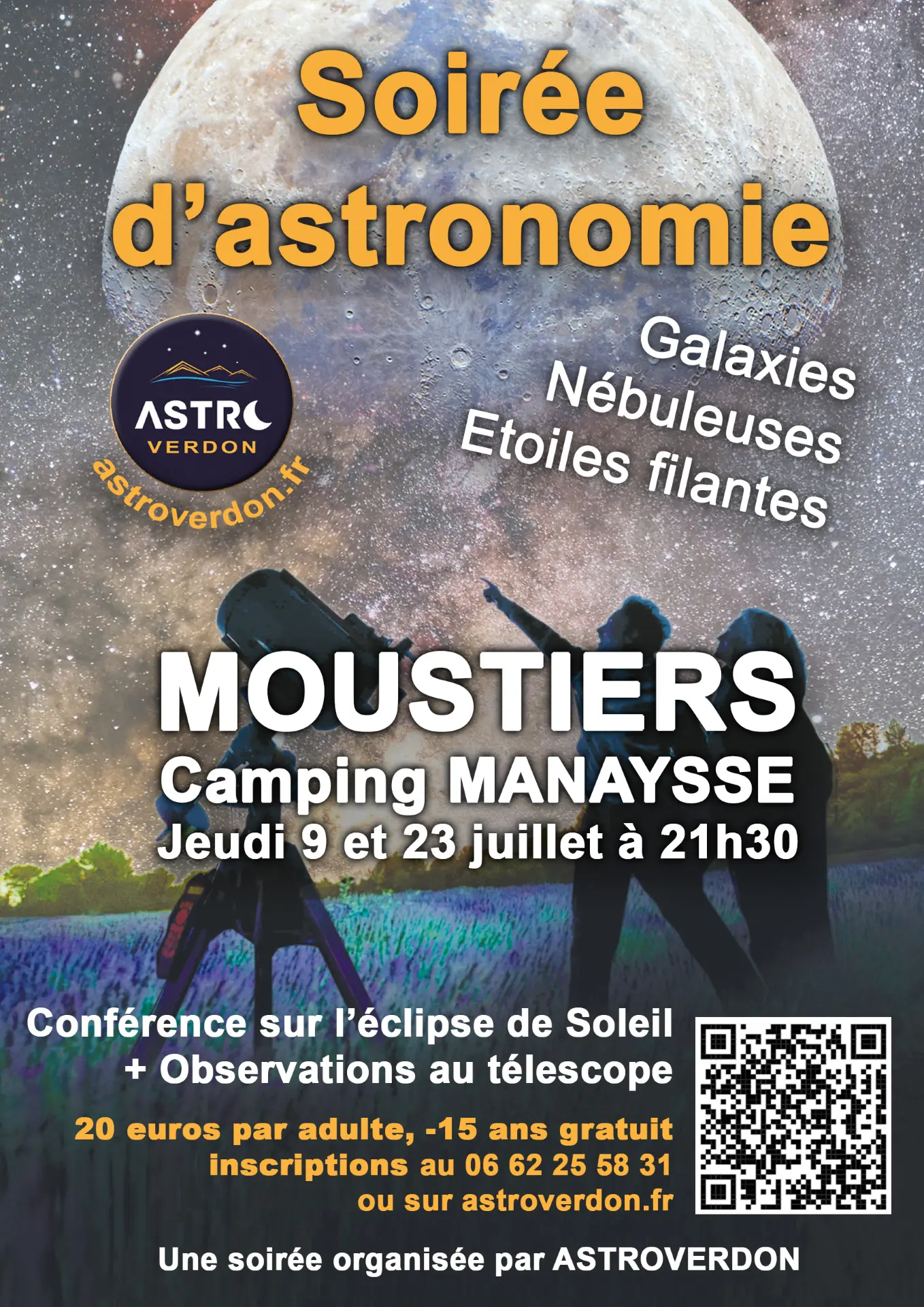 Soirée astronomie au Camping Manaysse