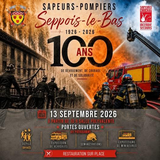 Le Centre d’Incendie et de Secours de Seppois-le-Bas fête ses 100 ans !