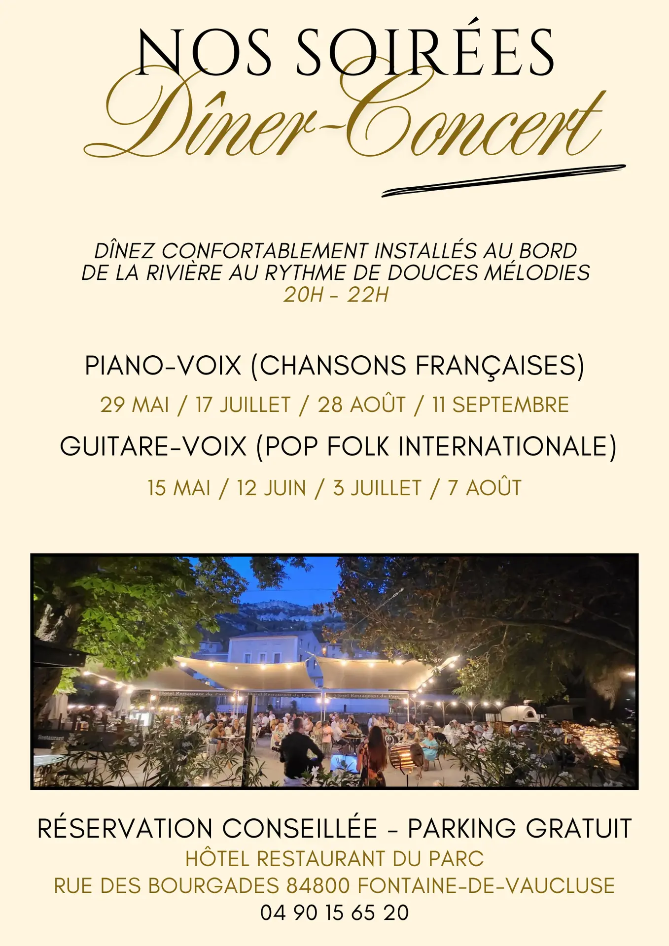 Dîner-Concert Duo Piano-Voix