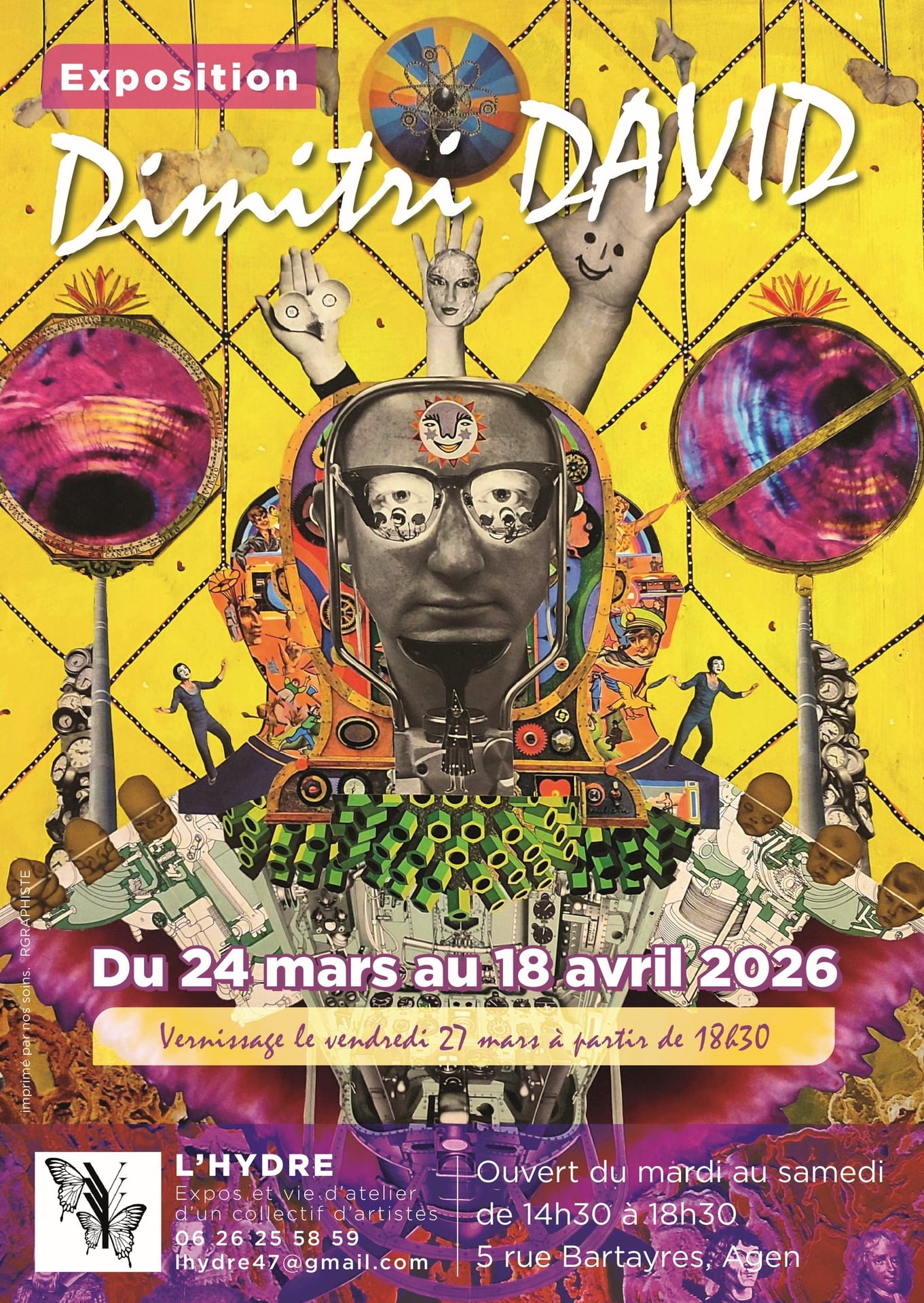 Exposition de Dimitri David : collagiste et peintre.