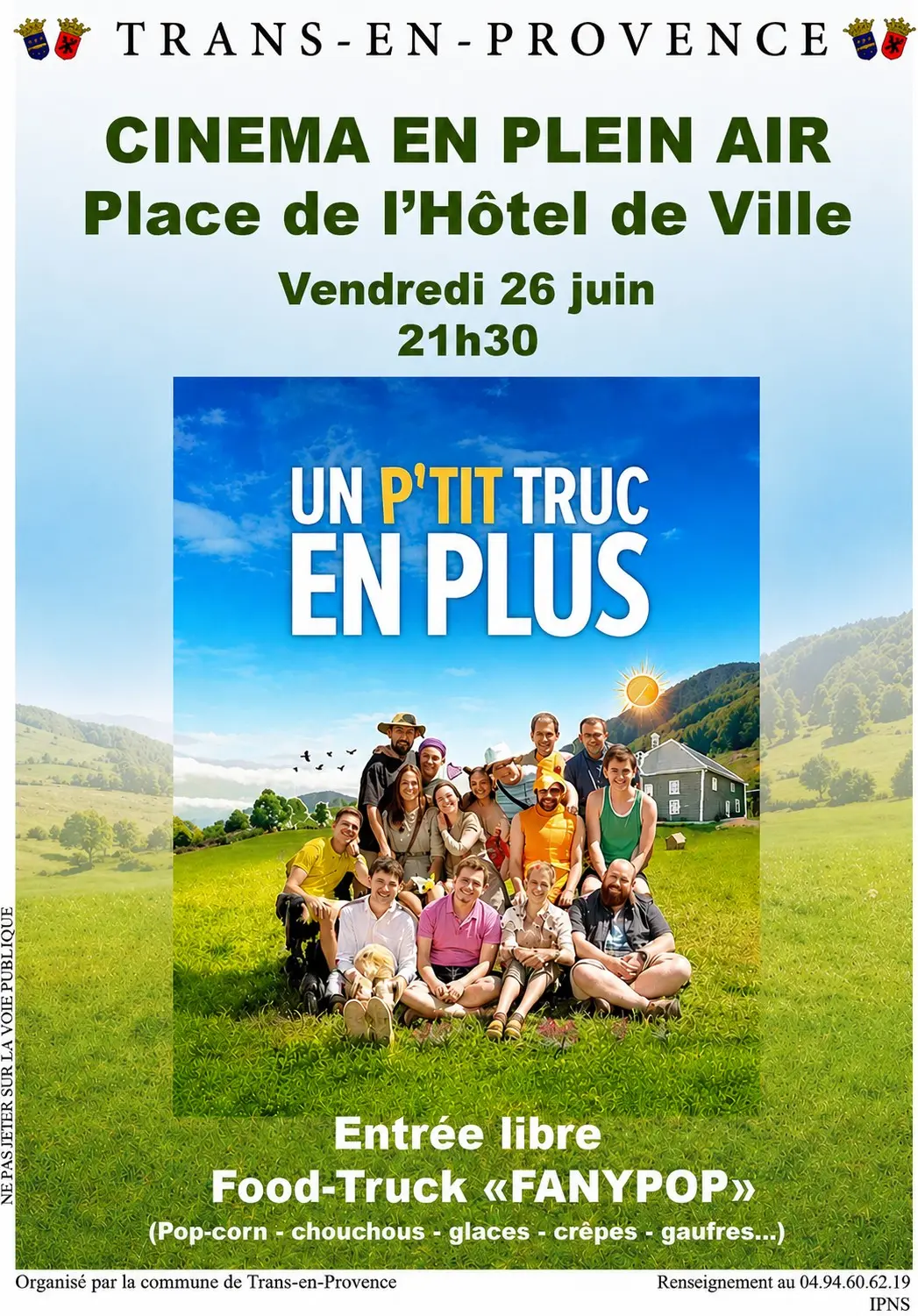 Cinéma en plein air. Un p’tit truc en plus