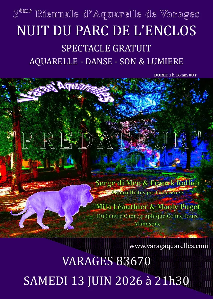 Spectacle :Prédateur -  Aquarelle, danse, son et lumière | Biennale Aquarelle