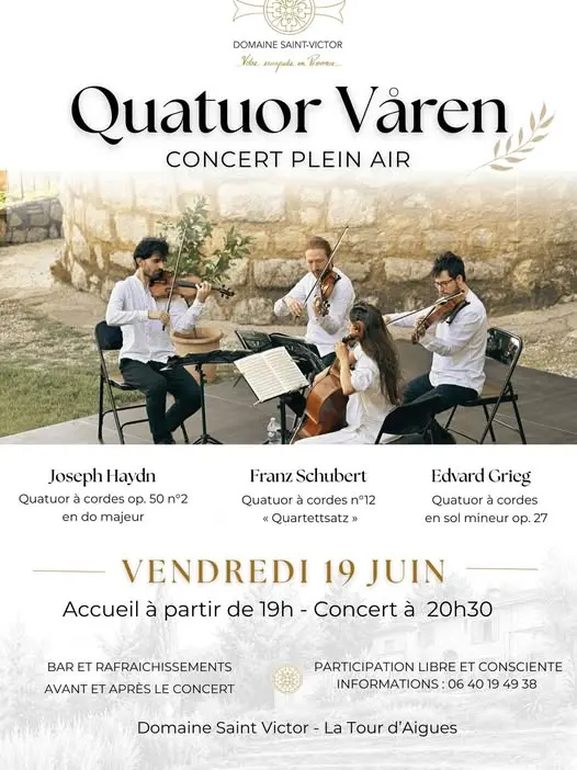 Quatuor Våren au Domaine Saint Victor à La Tour d'AIges