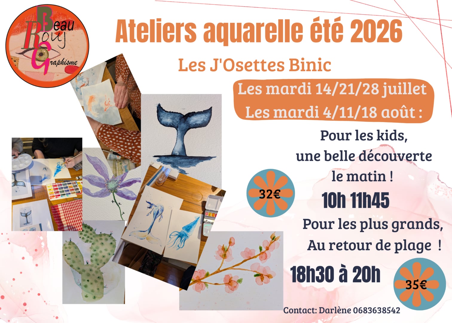 Atelier aquarelle adulte – Retour de plage
