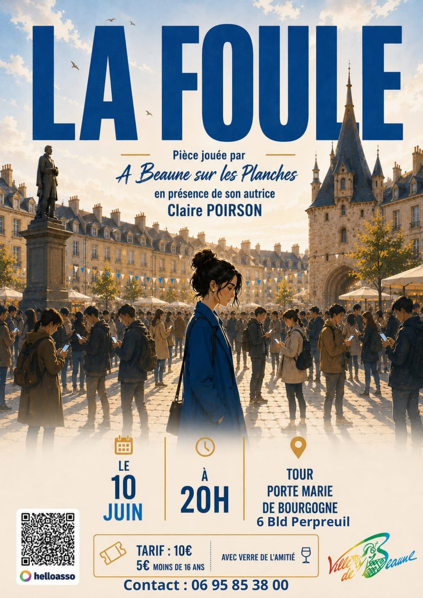 La Foule, Spectacle de la Troupe "A Beaune sur les Planches", en présence de l'autrice Claire Poirson