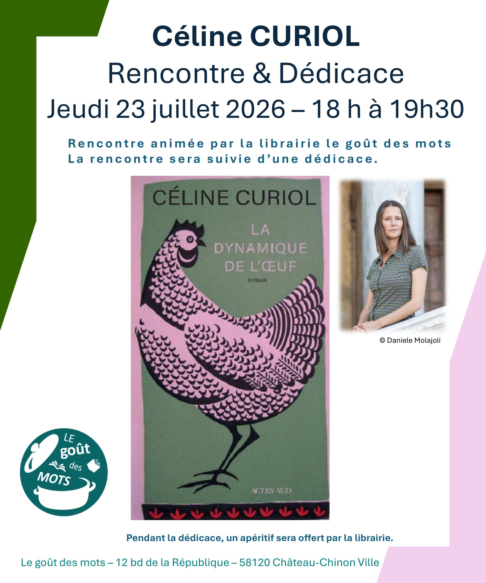 Rencontre avec Céline Curiol pour La Dynamique de l'oeuf