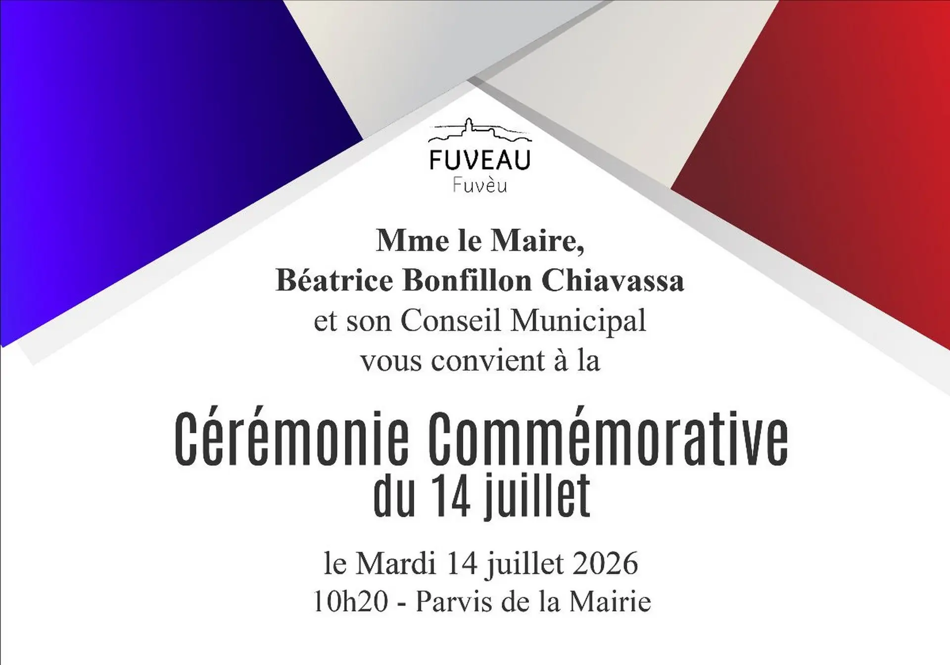 Cérémonie commémorative du 14 juillet