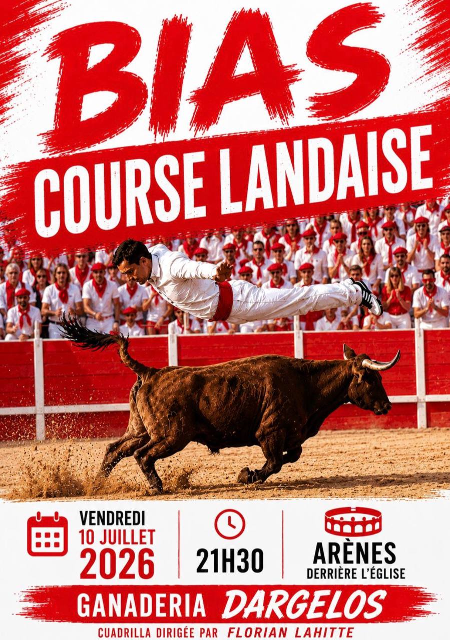 Dans le cadre des fêtes locales : Course landaise