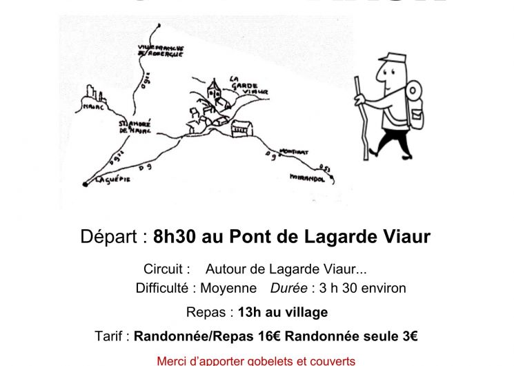 Randonnée repas de Lagarde Viaur
