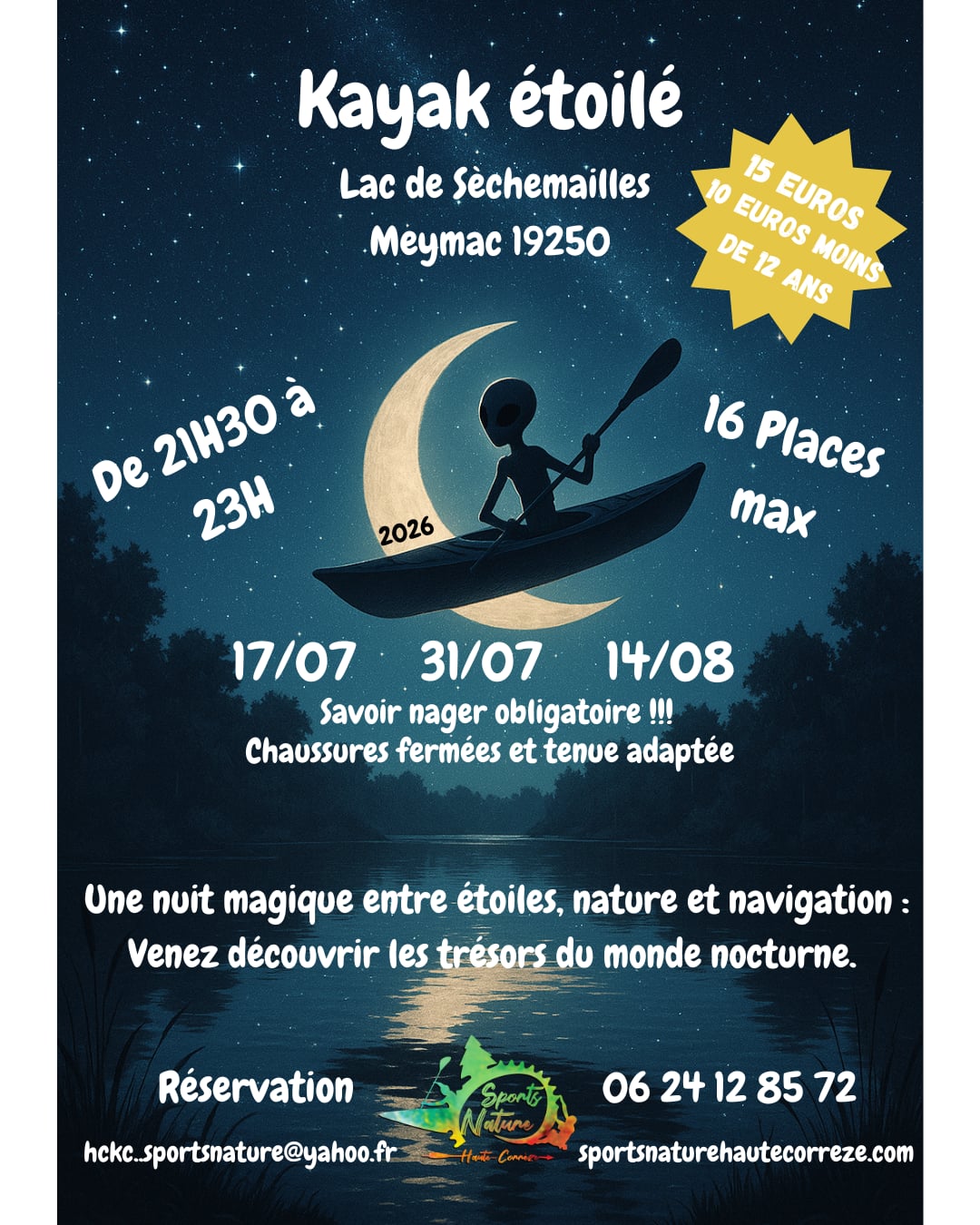 Kayak étoilé