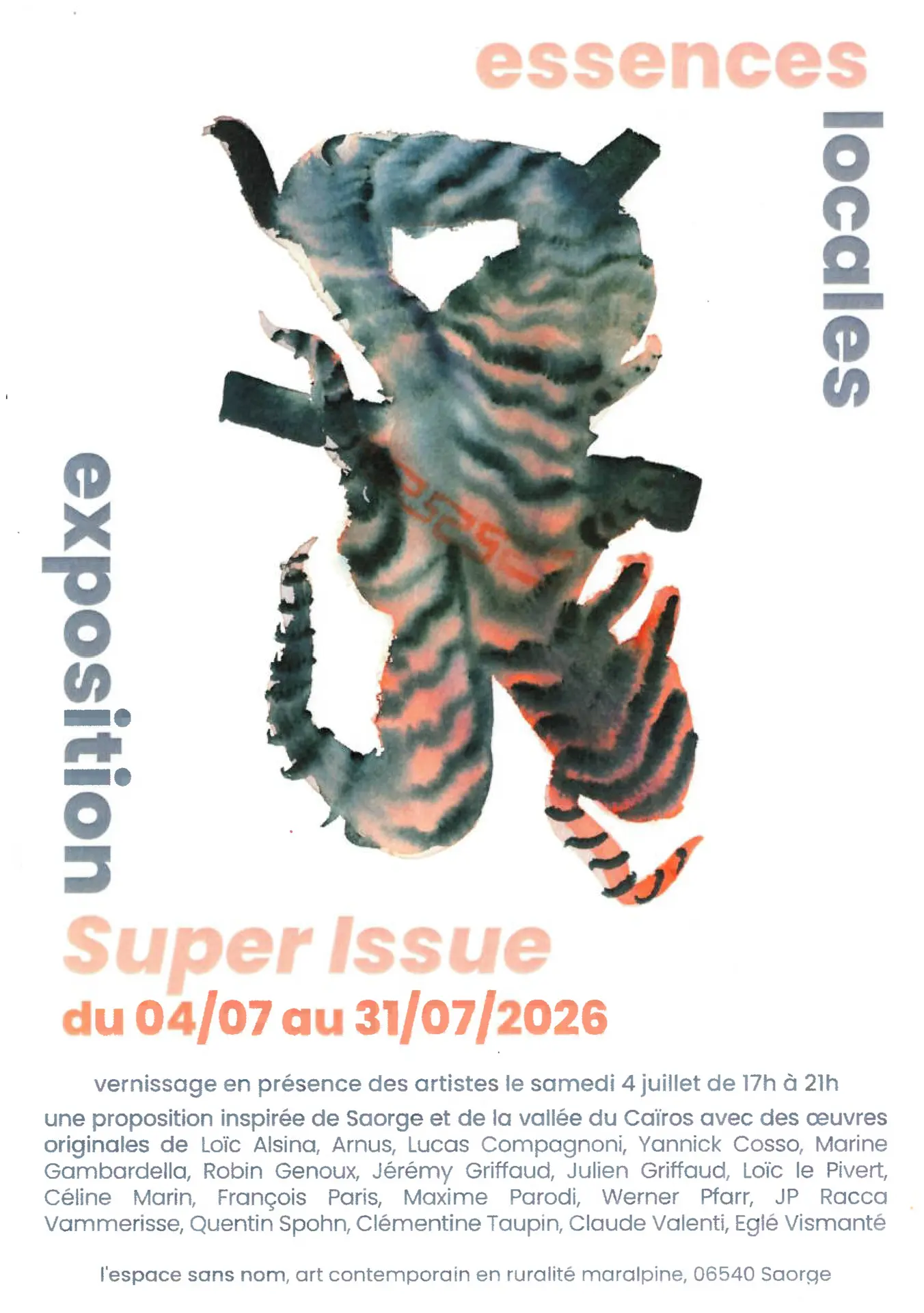 Exposition à l'espace sans nom : essences locales