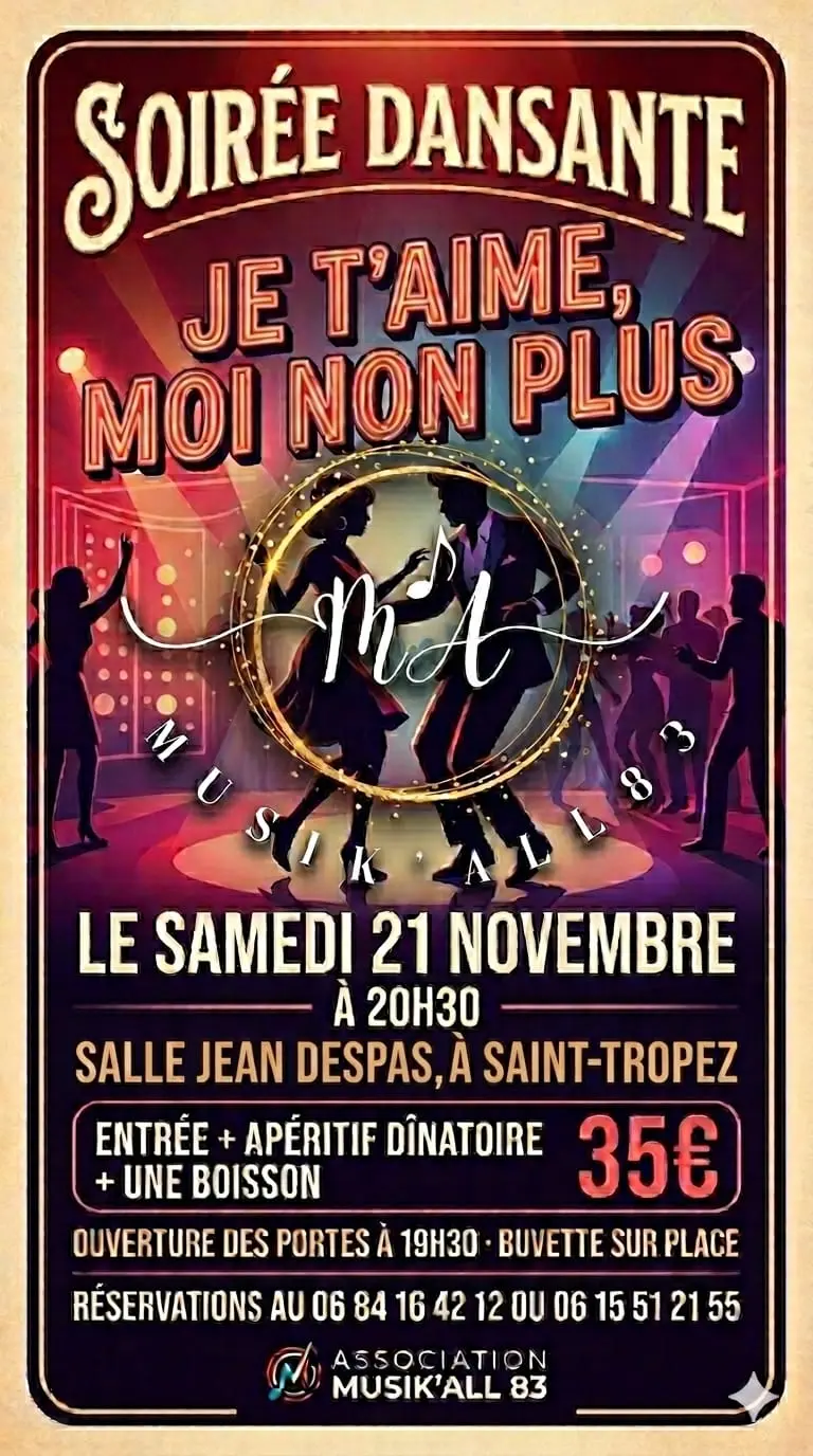 Soirée dansante “Je t’aime. Moi non plus”