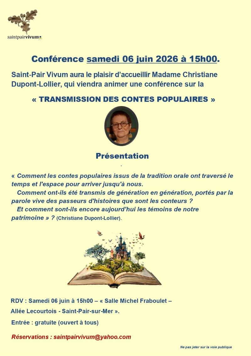 Conférence sur la Transmission des contes populaires
