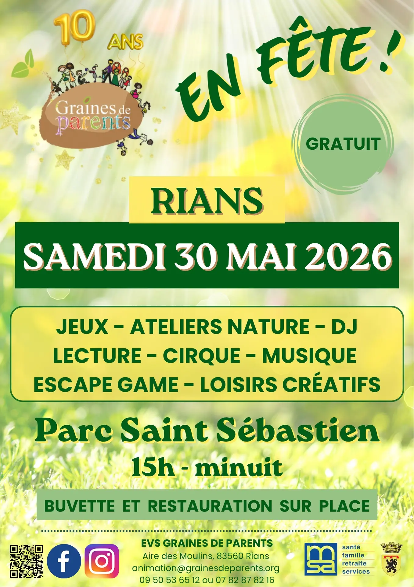 Jeux, ateliers nature, loisirs créatifs et animations | Graines de parents en fête