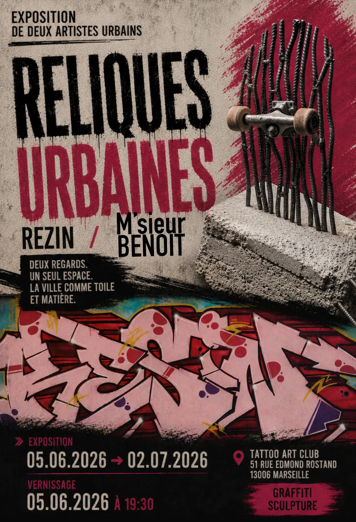 Exposition « Reliques Urbaines » - une proposition de M'Sieur BENOIT et REZIN