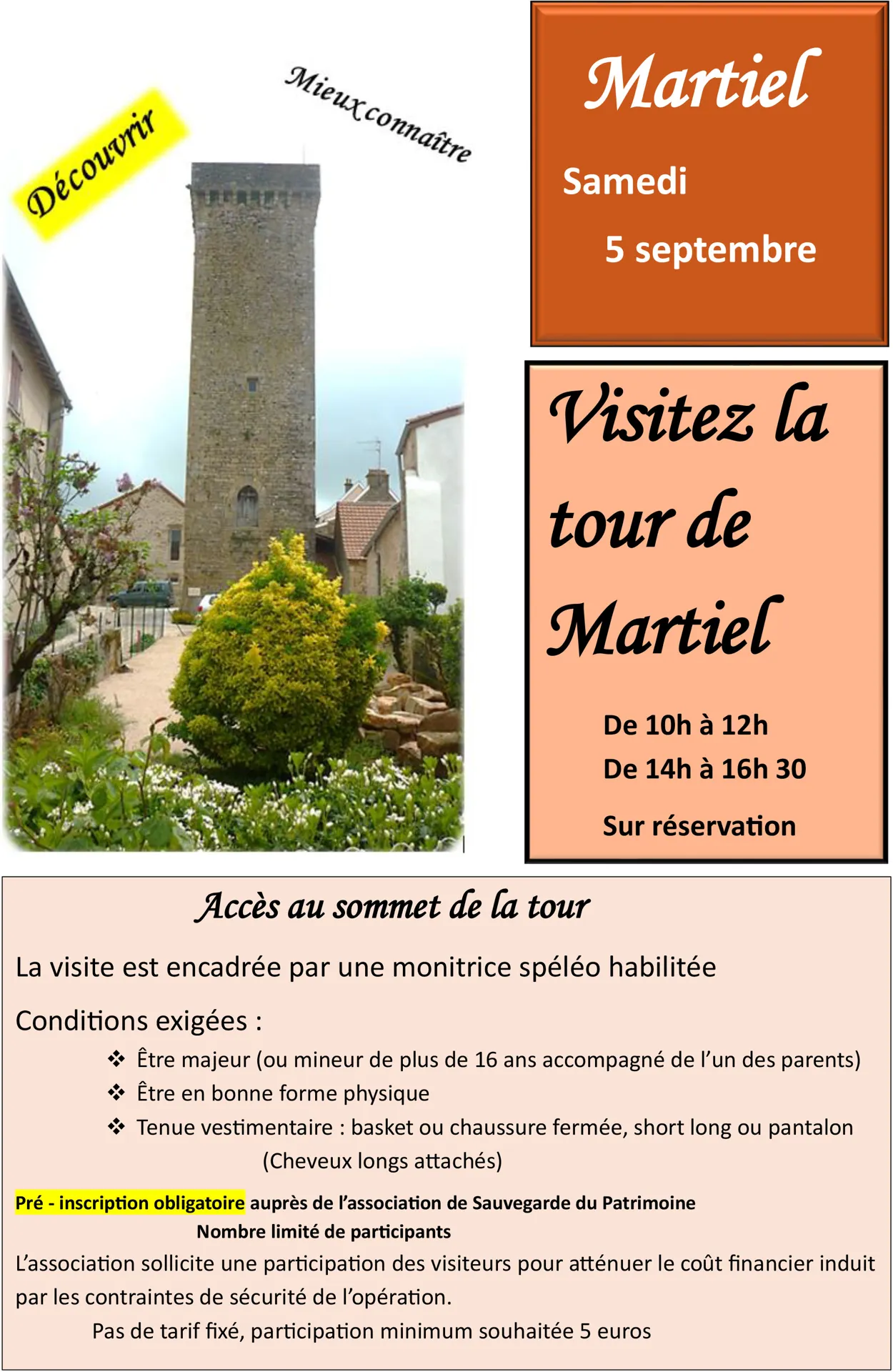 Visite de la tour de Martiel