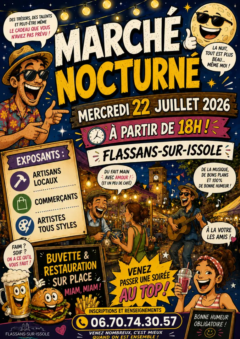 Marché nocturne à Flassans