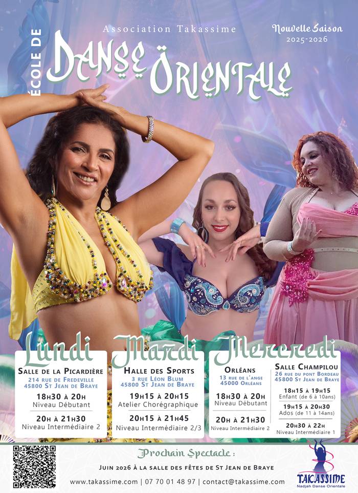 Cours de danse orientale Orléans par Nadjah Takassime