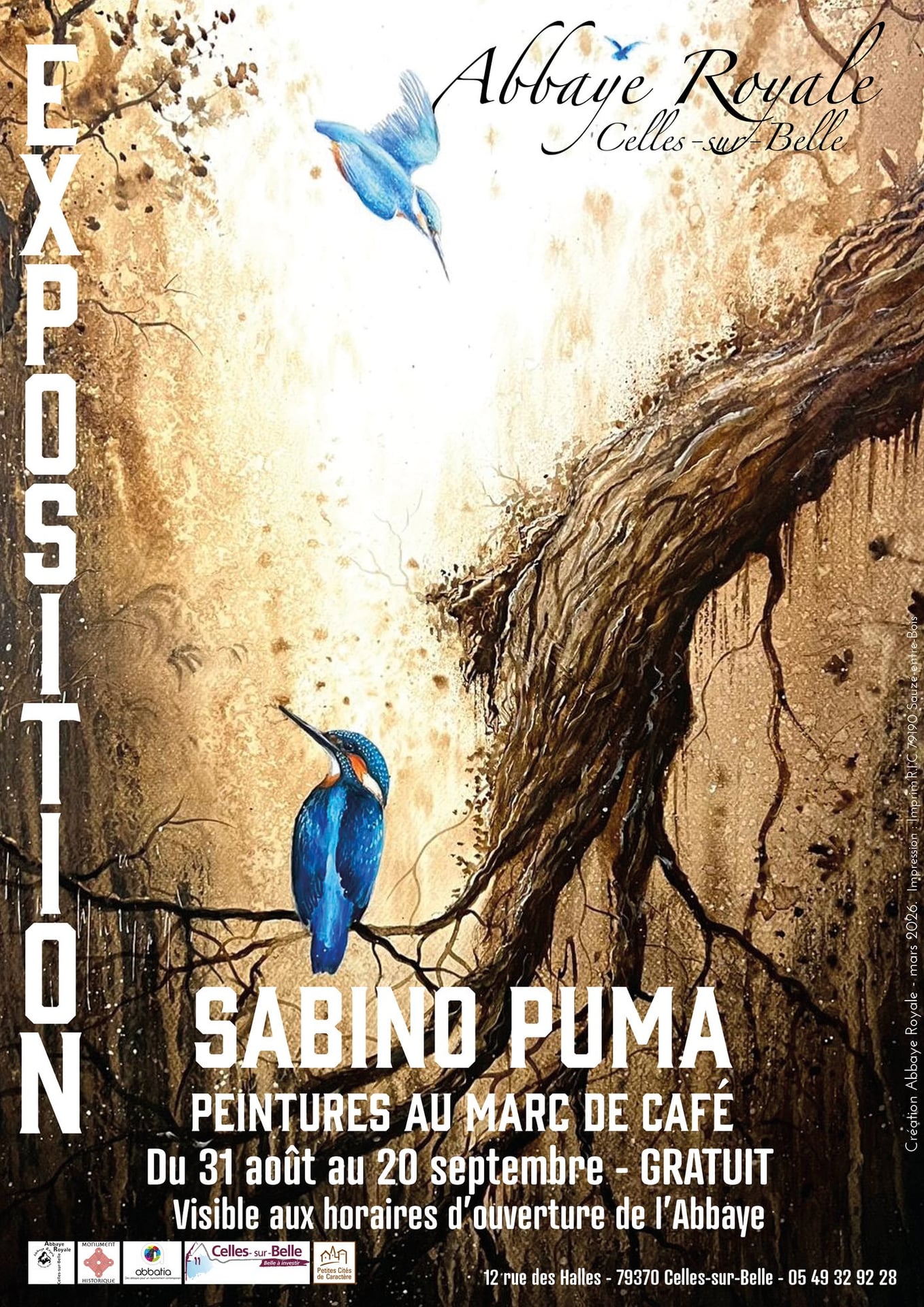 Exposition - Sabino Puma, peinture au marc de café