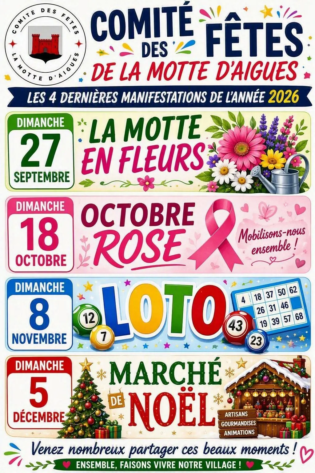 La Motte d'Aigues en fleurs.