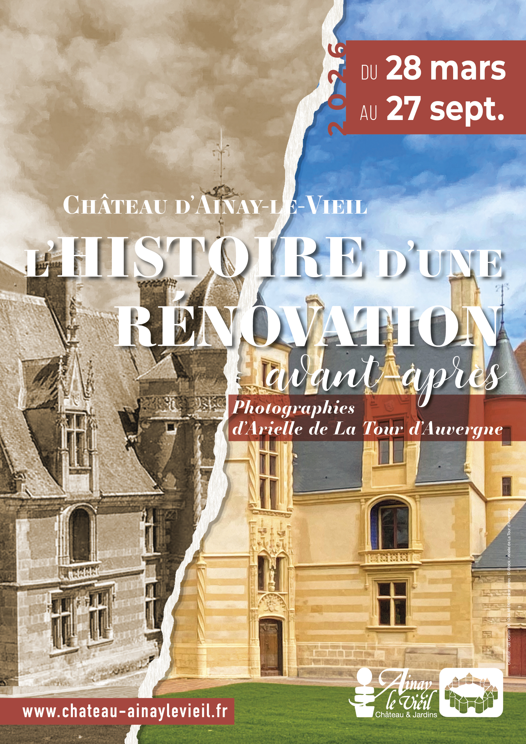 Exposition « Le Château d’Ainay-le-Vieil, l’histoire d’une rénovation, avant-après »