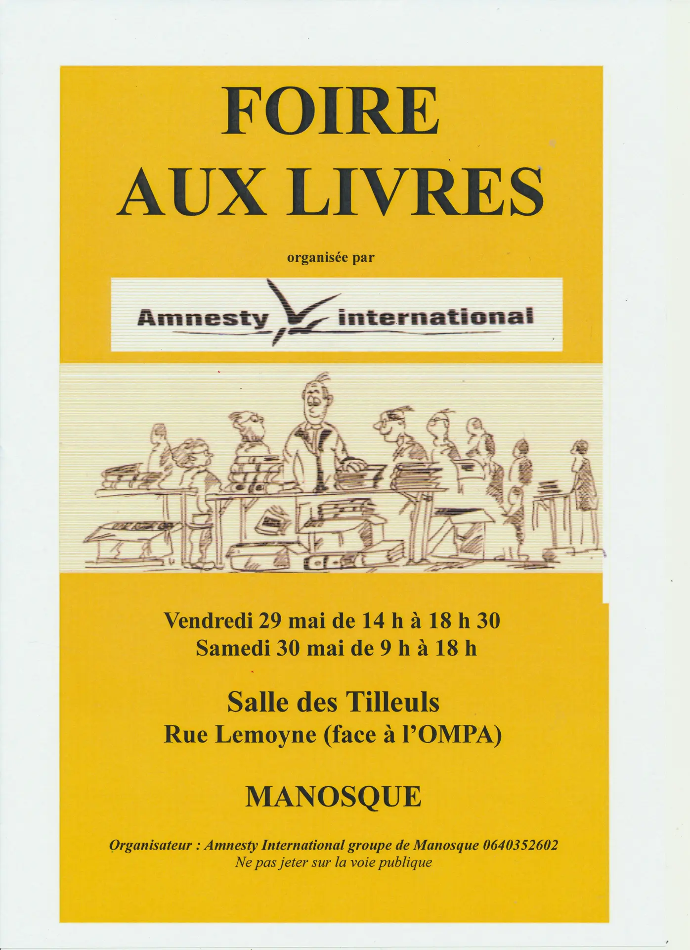 Foire aux livres Amnesty international