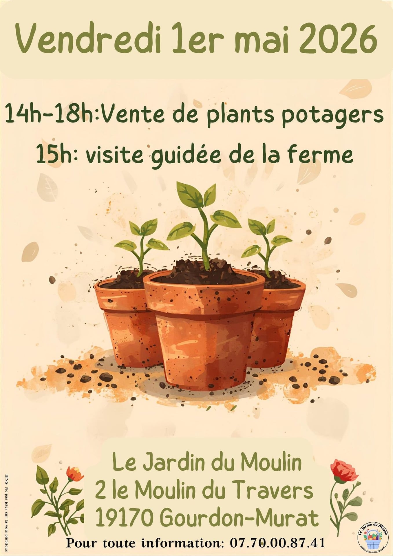 Vente de plants potagers au Jardin du Moulin