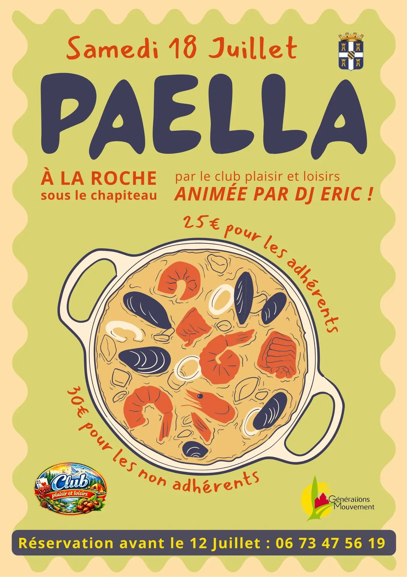 PAËLLA avec le CLUB PLAISIR & LOISIRS