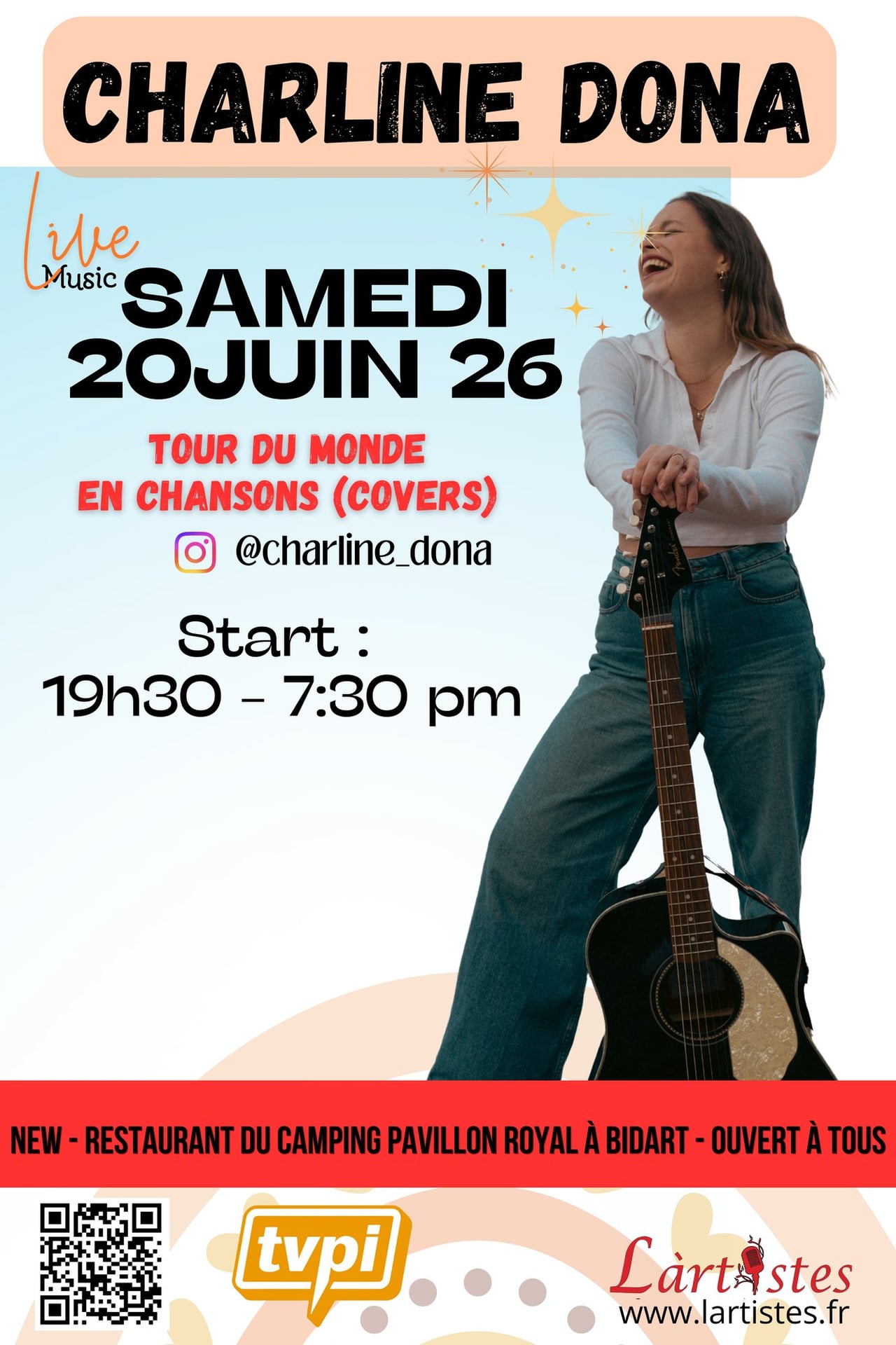 Concert de Charline Dona - Tour du monde en chansons (covers)