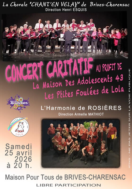 Concert Chant en Velay et l'Harmonie de Rosieres