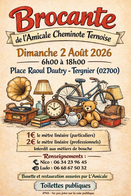Brocante de l’amicale cheminote ternoise