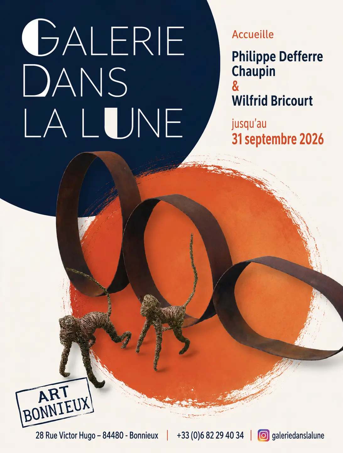 Exposition d'art contemporain  "Galerie dans la lune"