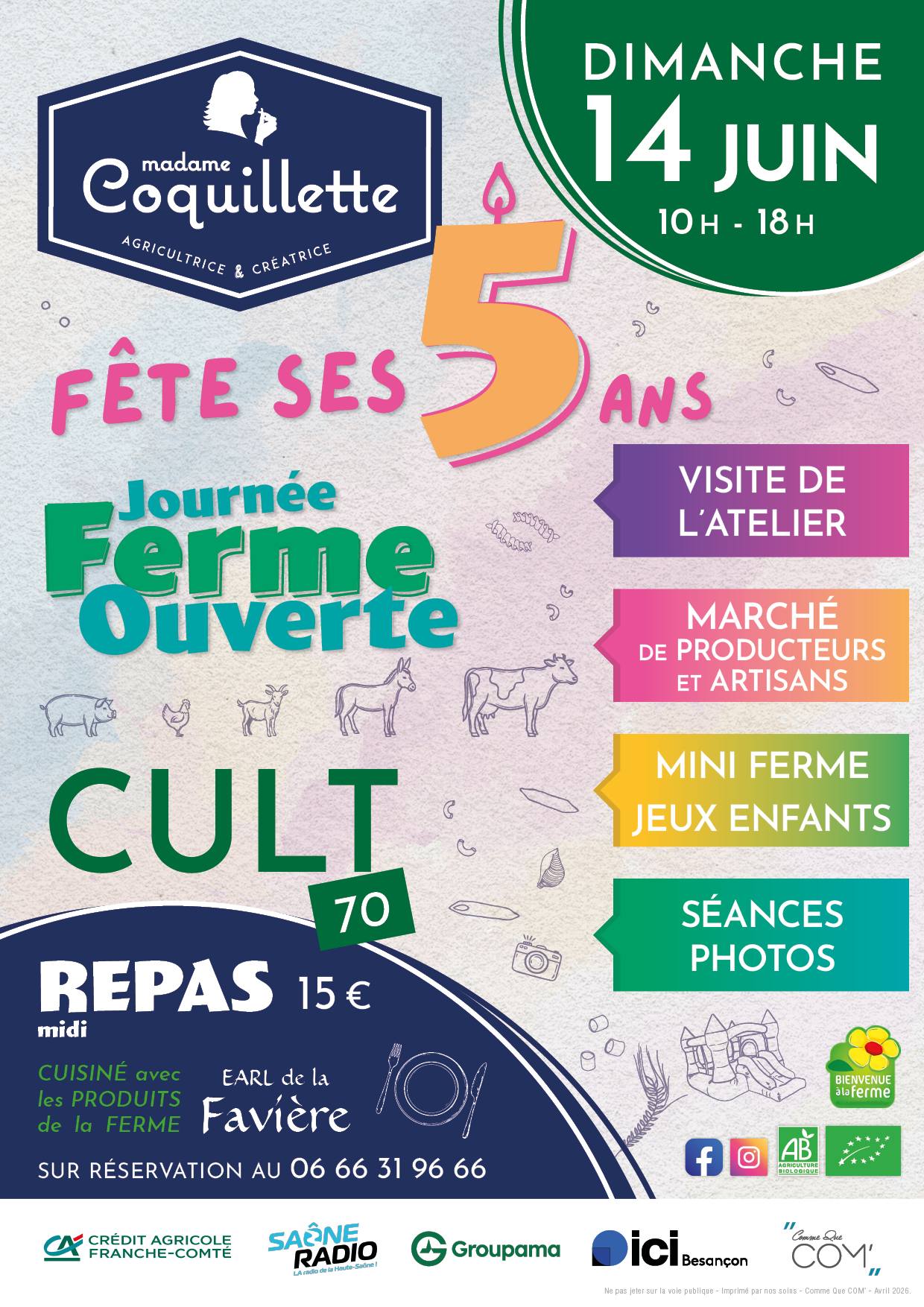 Madame Coquillette fête ses 5 ans