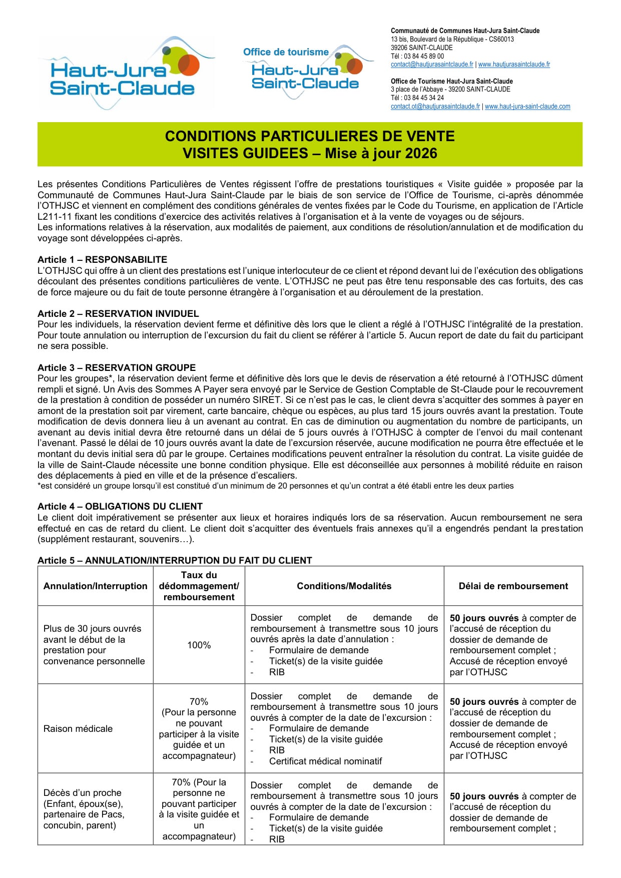 Visite famille - Ville de Saint-Claude