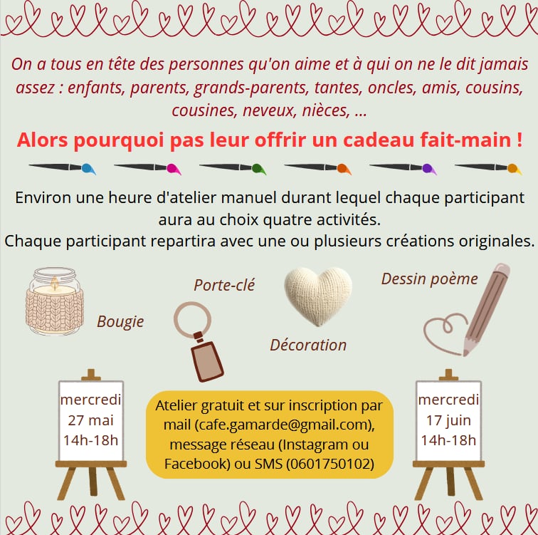 Activité manuelle : fête des gens qu'on aime