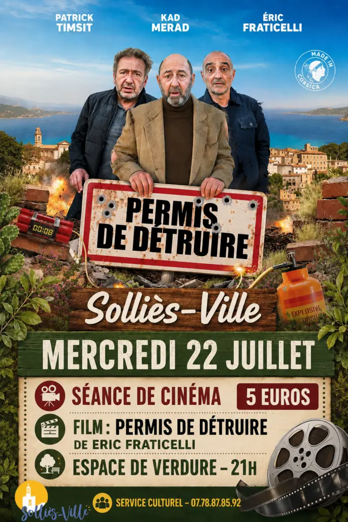 Séance de cinéma en plein air