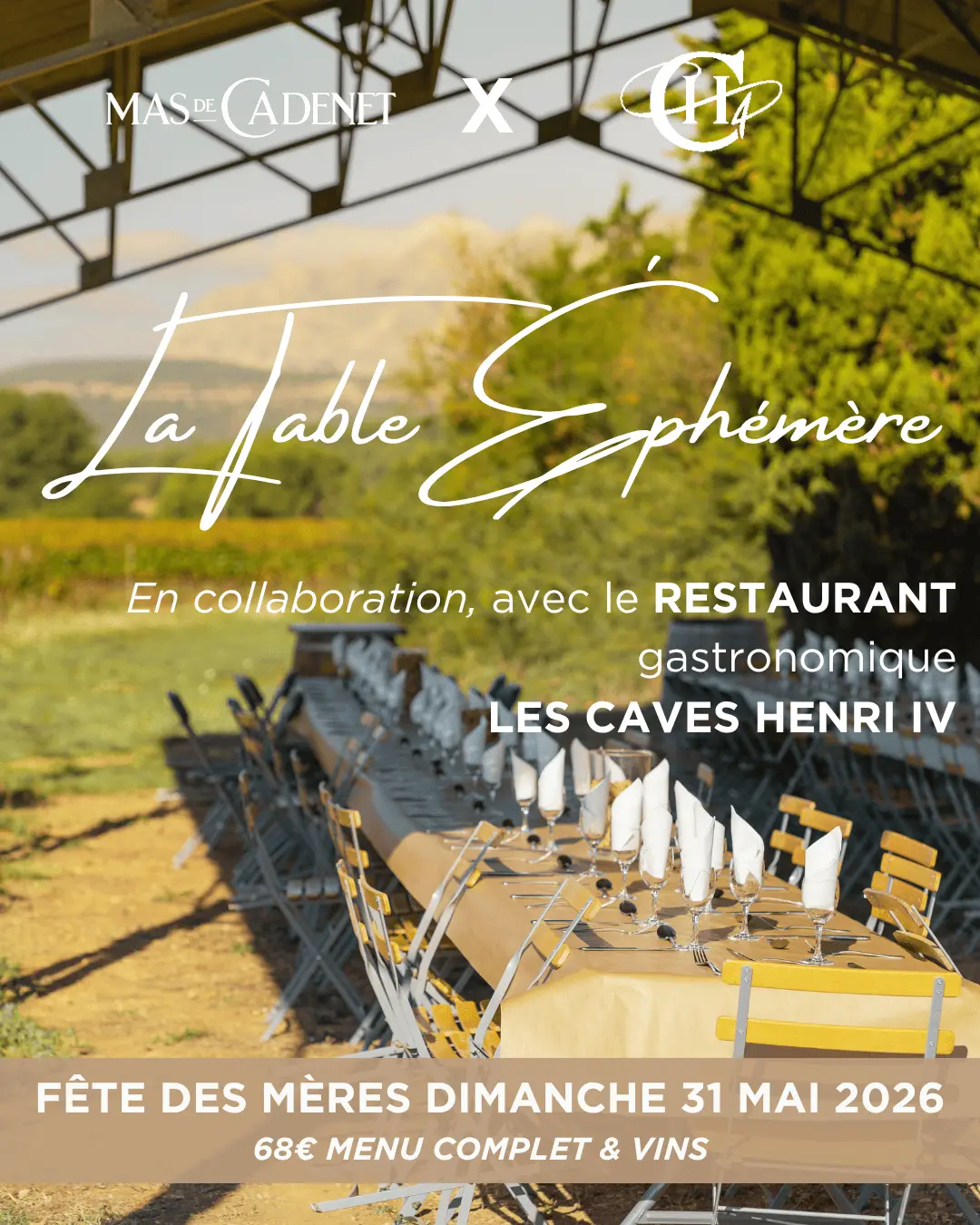 La Table Ephémère au Mas de Cadenet