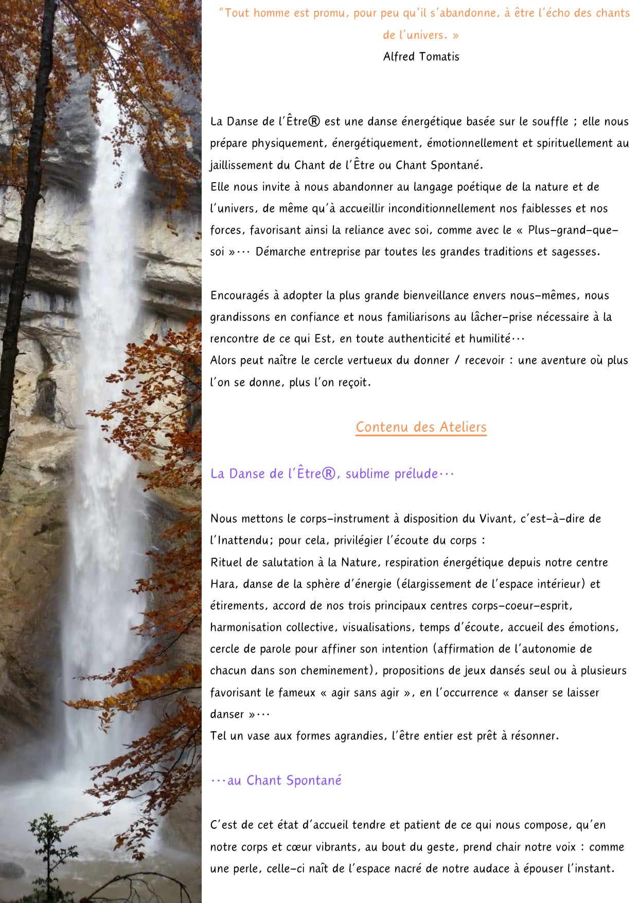 Ateliers « Le Chant des hêtres »