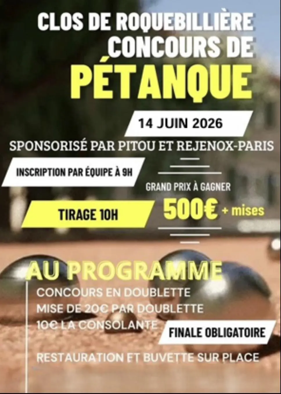 Concours de pétanque