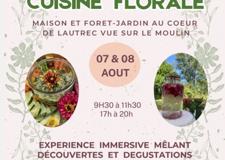 Atelier Balade, cueillette, cuisine florale et dégustation