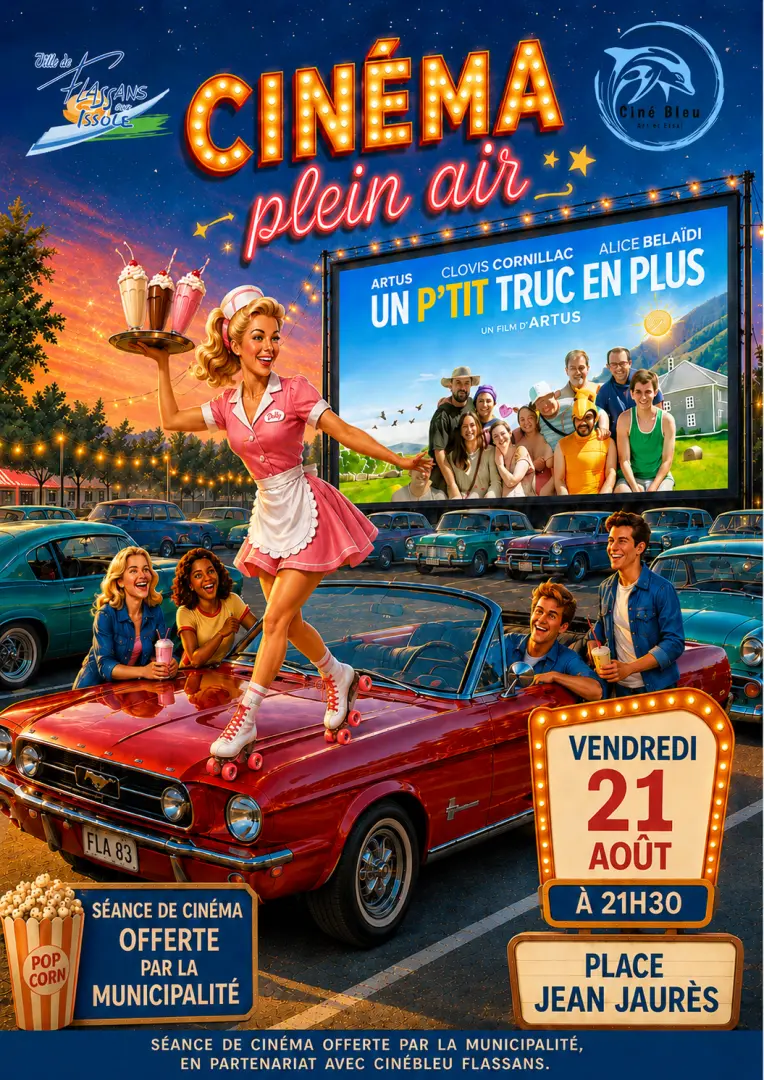 Cinéma en plein air à Flassans